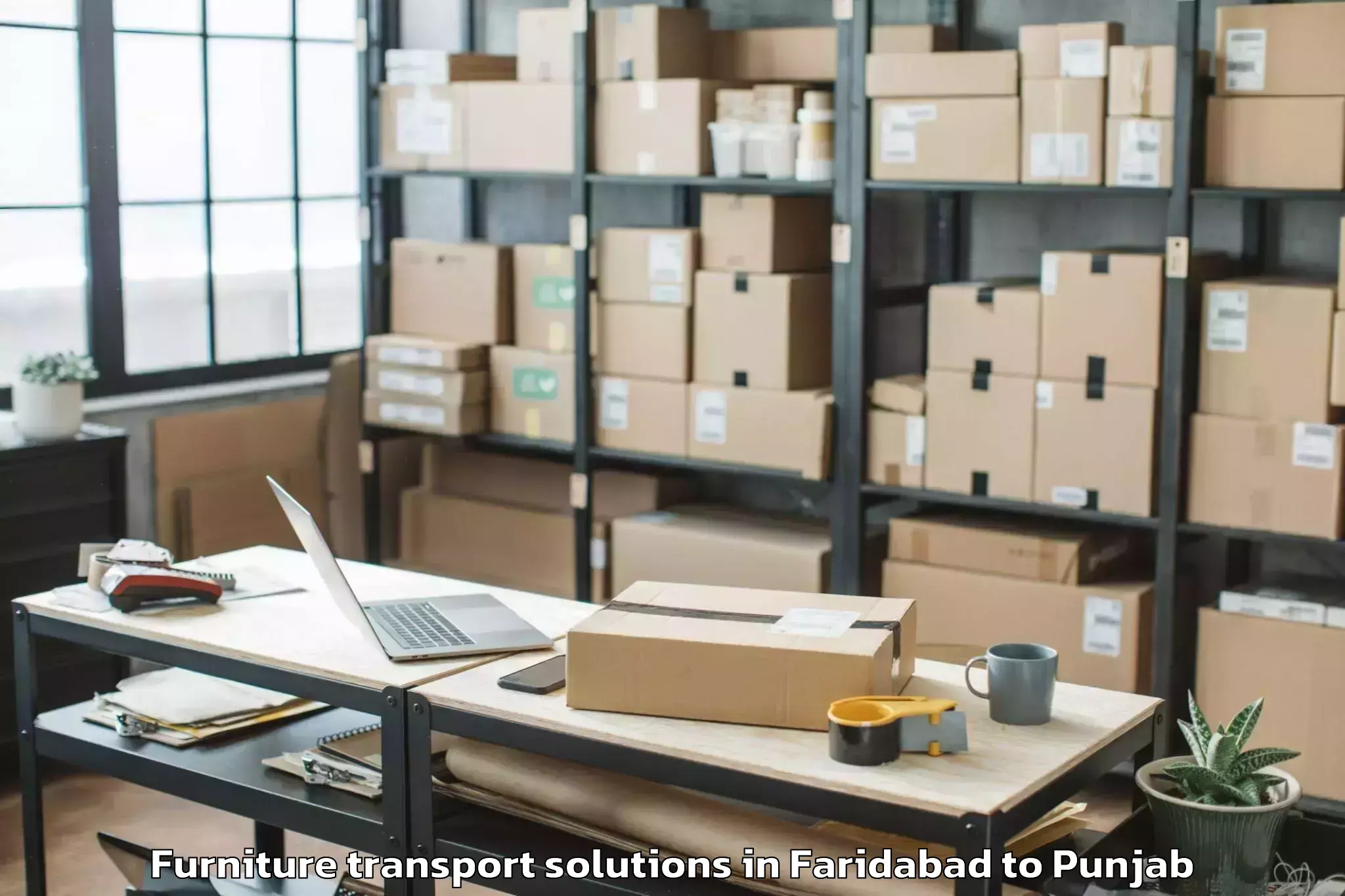 Leading Faridabad to Barnala Furniture Transport Solutions Provider